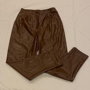 Perfect for Fall: Pleated Vegan Leather Pants